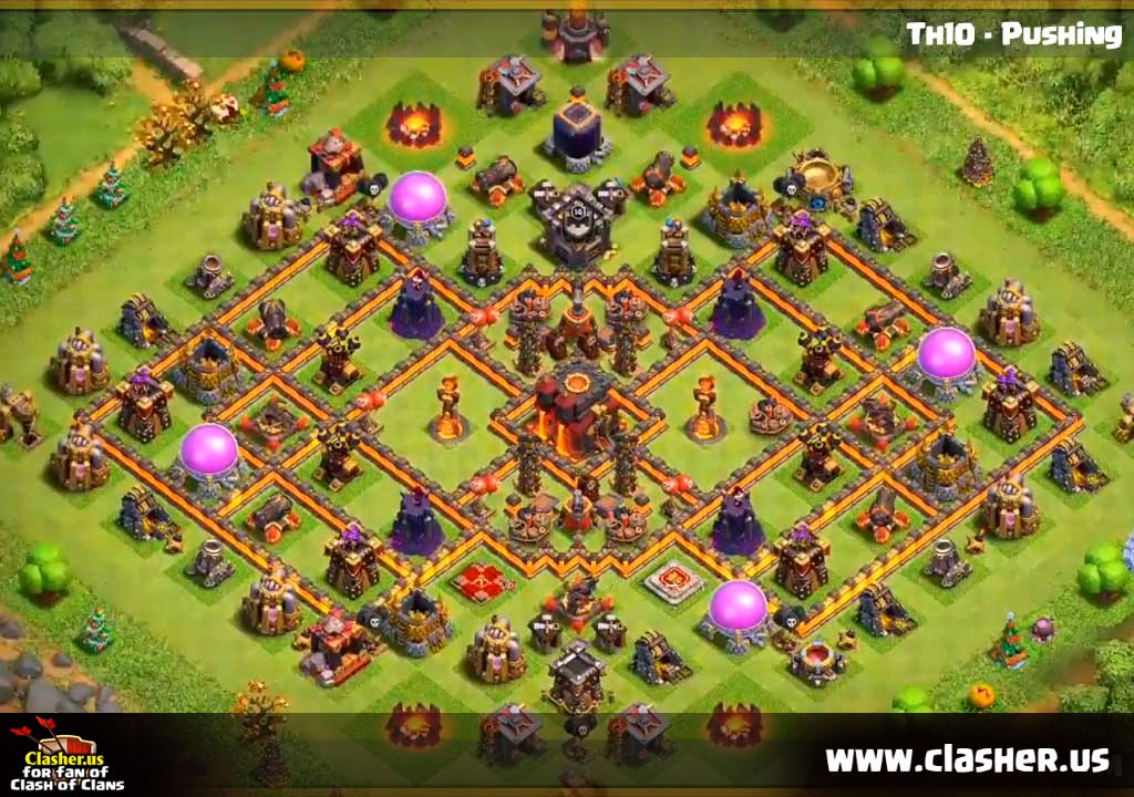 Map Clash Of Clans Town Hall 10 Town Hall 10 - Trophy Base Map #5 - Clash Of Clans | Clasher.us