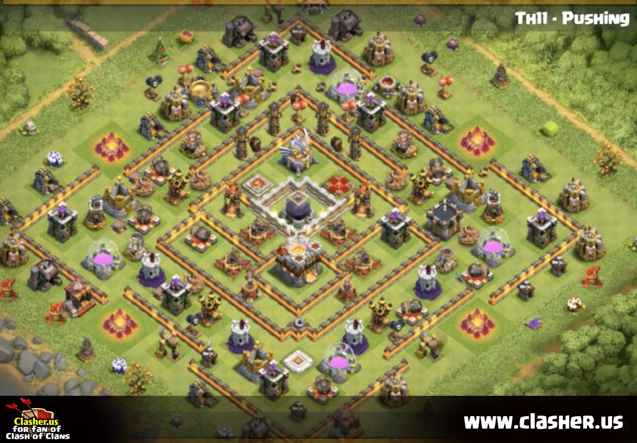 Map Clash Of Clans Town Hall 11 Town Hall 11 - Trophy Base Map #12 - Clash Of Clans | Clasher.us