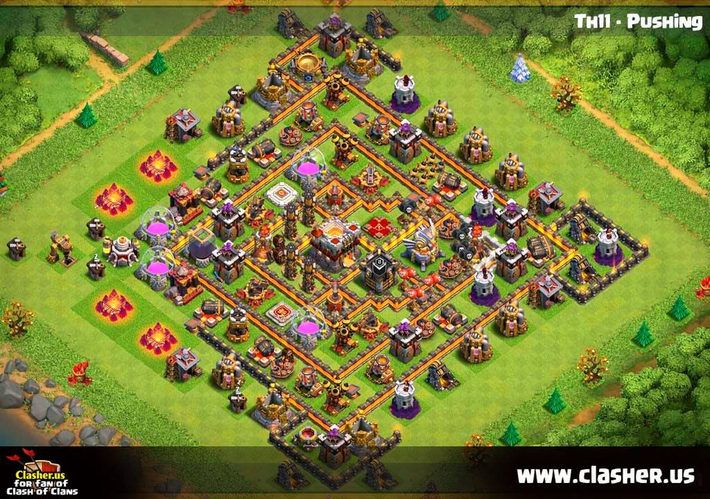 Map Clash Of Clans Town Hall 11 Town Hall 11 - Trophy Base Map #19 - Clash Of Clans | Clasher.us