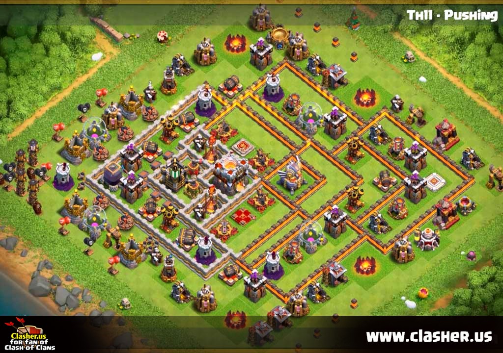 Town Hall 11 Trophy Base Map 26 Clash Of Clans Clasherus