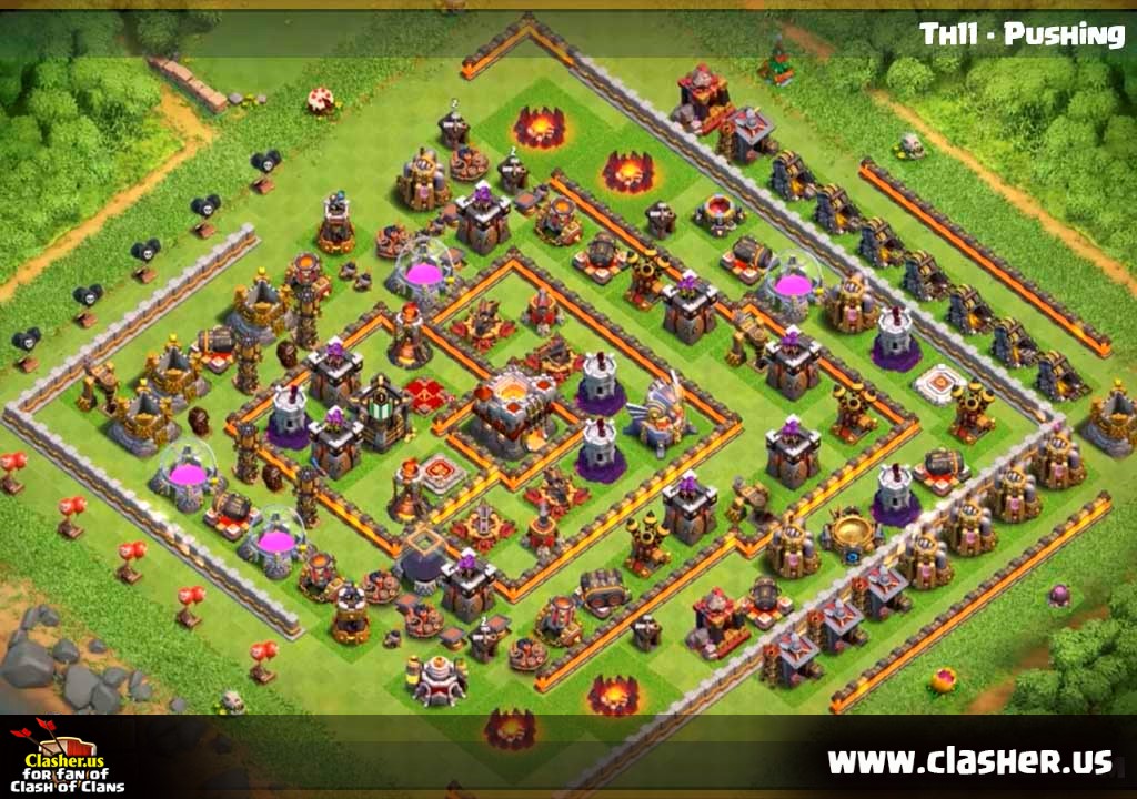 Town Hall 11 - TROPHY Base Map #31.