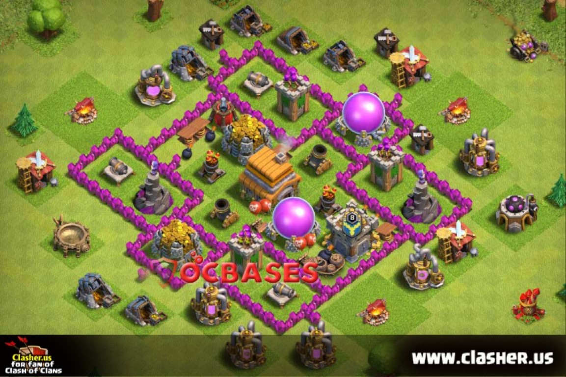 Town Hall 6 Farming Base Map 8 Clash Of Clans Clasher Us