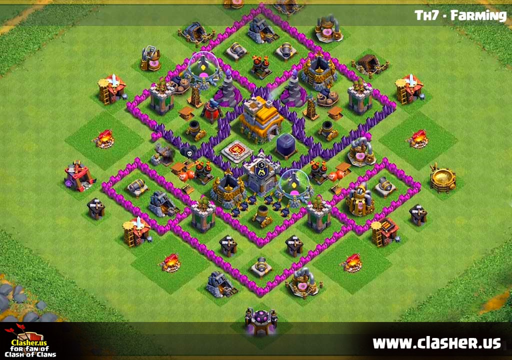 th 7, town hall 7, th7 maps, th7 base, th7 layouts,town hal...