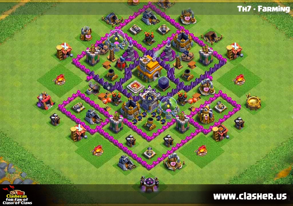 Town Hall 7 Farming Base Map 17 Clash Of Clans Clasher Us.