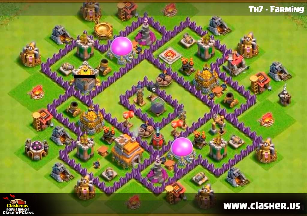 Town Hall 7 Farming Base Map 7 Clash Of Clans Clasher Us.