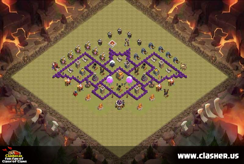 Town Hall 7 - HYBRID Base Map #11. 