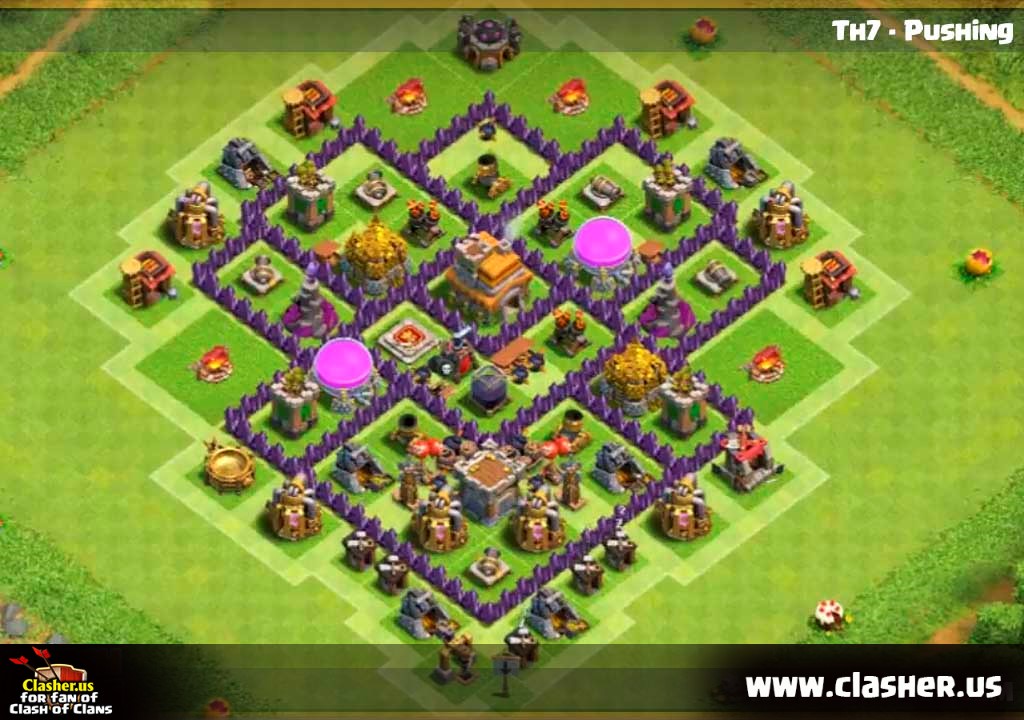 Town Hall 7 Trophy Base Map 13 Clash Of Clans Clasher Us.