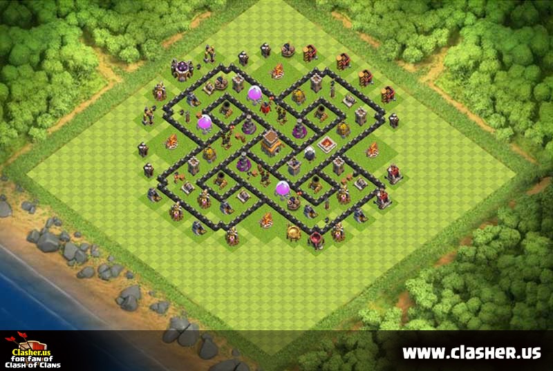 Town Hall 8 - FARMING Base Map #21.