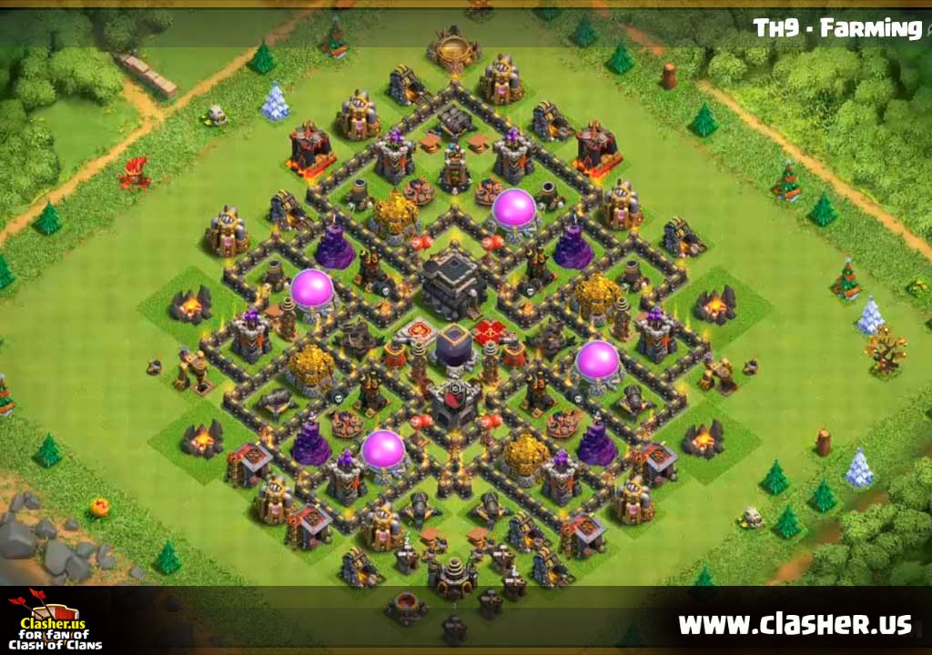 Map Town Hall 9 Town Hall 9 - Farming Base Map #15 - Clash Of Clans | Clasher.us