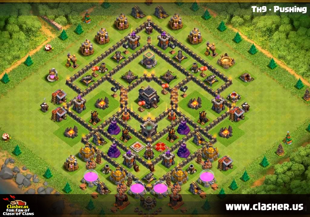 106+ Best TH9 War Base Links (**New**) 2024 | Anti 1 Stars